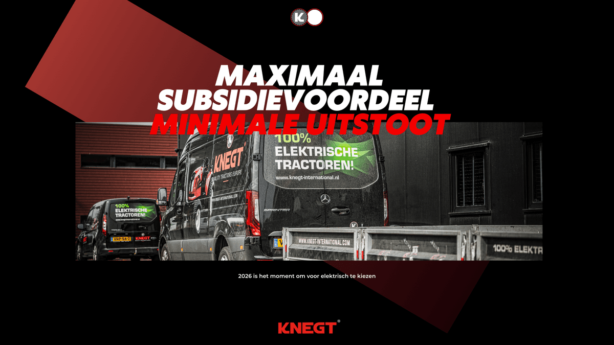 Why 2026 is the perfect moment to switch to an electric Knegt tractor